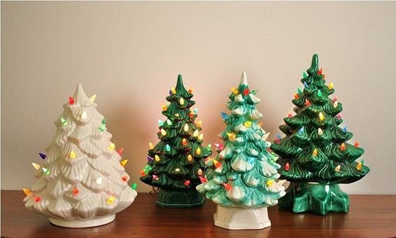 Vintage Ceramic Christmas Trees